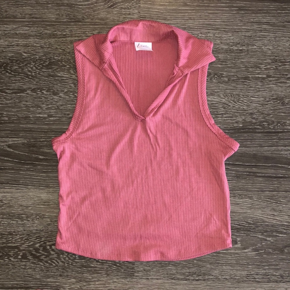 Livi by Olivia Rae collared tank top